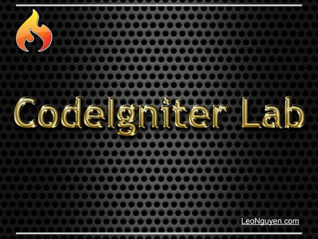 CodeIgniter Lab