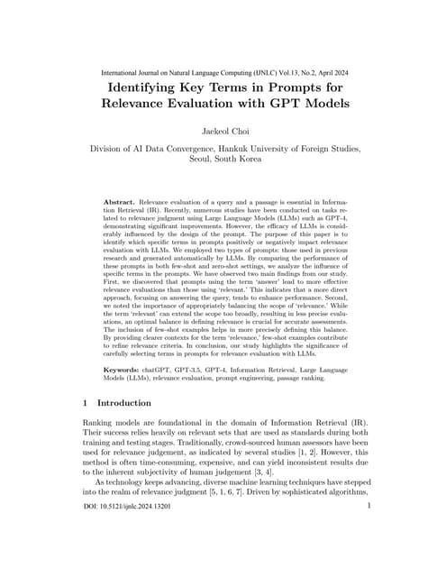 Identifying Key Terms in Prompts for Relevance Evaluation with GPT Models