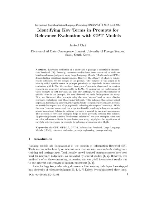 Identifying Key Terms in Prompts for Relevance Evaluation with GPT Models