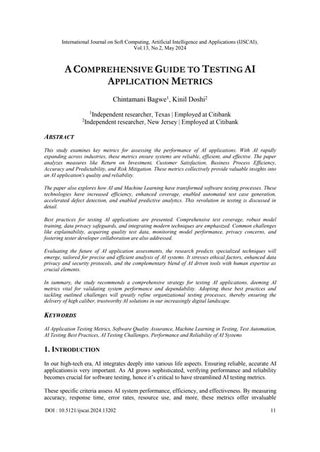 ACOMPREHENSIVE GUIDE TO TESTING AI APPLICATION METRICS