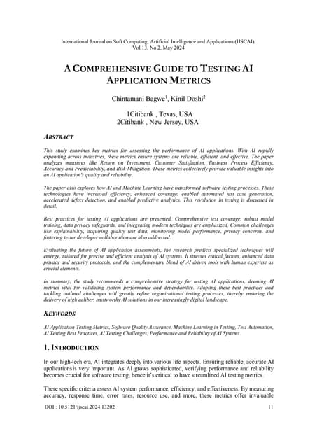 ACOMPREHENSIVE GUIDE TO TESTING AI APPLICATION METRICS