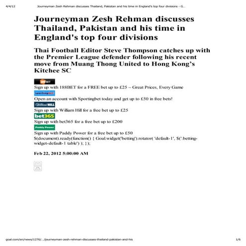 Interview: Zesh Rehman