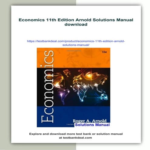 Economics 11th Edition Arnold Solutions Manual | PDF