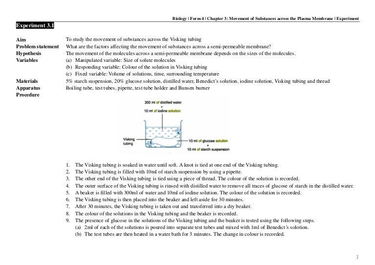 132441402 chapter 3 movement of substances across the osmosis and diffusion lab report
