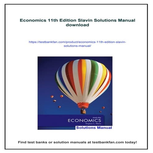Economics 11th Edition Slavin Solutions Manual | PDF