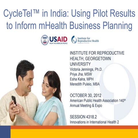 CycleTel in India: Using Pilot Results to Inform mHealth Business Planning
