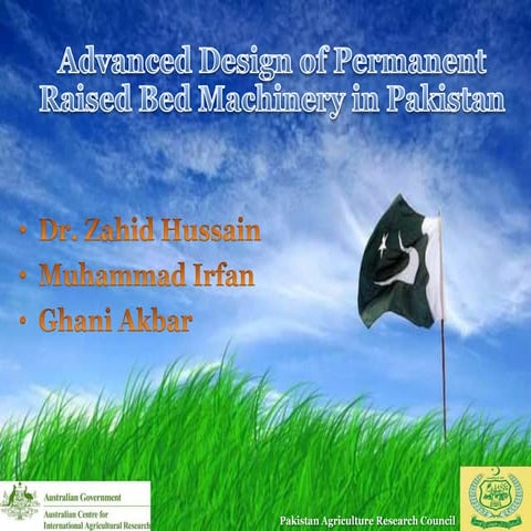 Advanced design of permanent raised bed machinery in Pakistan