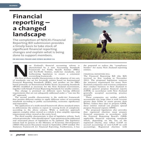 1303 Financial Reporting Changes