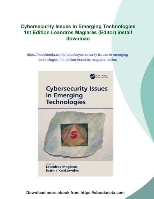 Cybersecurity Issues in Emerging Technologies 1st Edition Leandros Maglaras (...