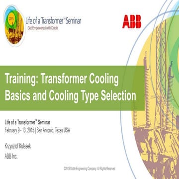 Transformer_Cooling 2015 Doble LOAT Conference