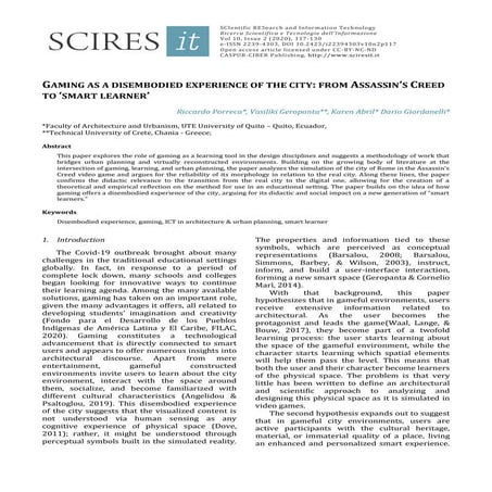 GAMING AS A DISEMBODIED EXPERIENCE OF THE CITY: FROM ASSASSIN’S CREED TO ‘SMA...