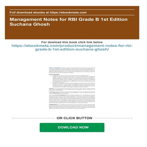 Management Notes for RBI Grade B 1st Edition Suchana Ghosh download pdf ...