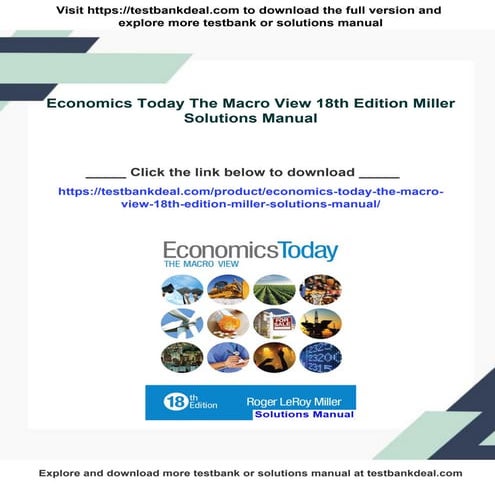 Economics Today The Macro View 18th Edition Miller Solutions Manual