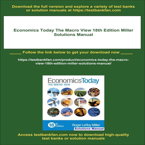 Economics Today The Macro View 18th Edition Miller Solutions Manual