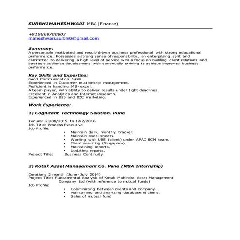 surbhi resume - Copy