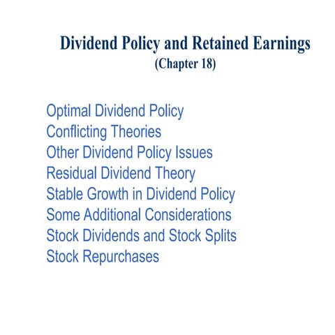 Payout /Dividend Decisions in Business Finance