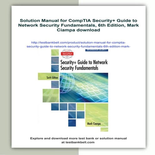 Solution Manual for CompTIA Security+ Guide to Network Security Fundamentals,...
