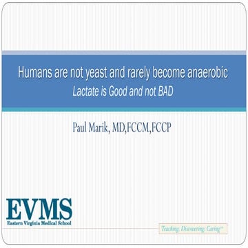 Understanding Lactate - Paul Marik 