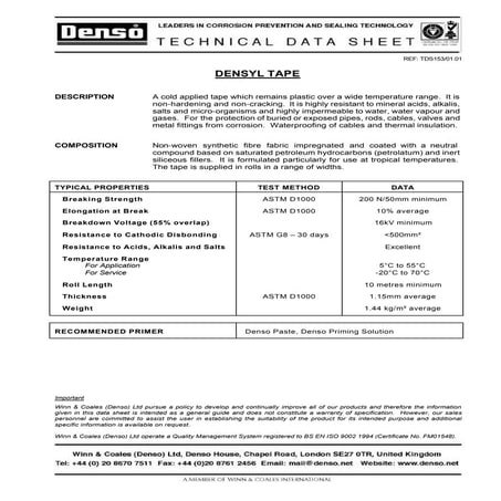 DENSO densyl tape | AKBAR TRADING EST