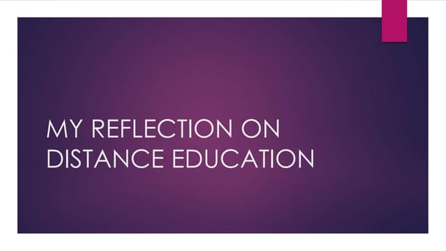 Distance Education