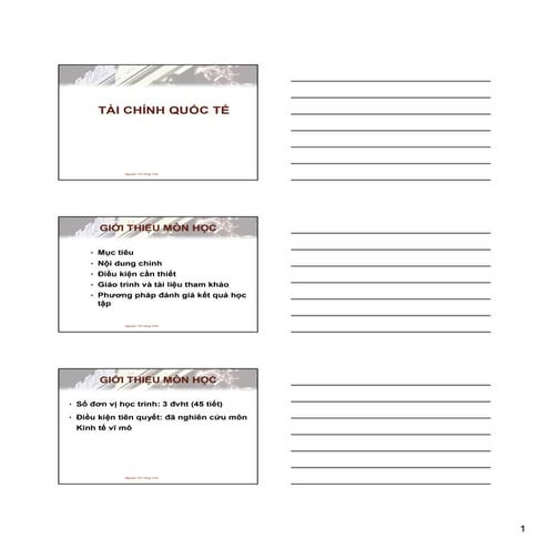 Silde tài chính quốc tế