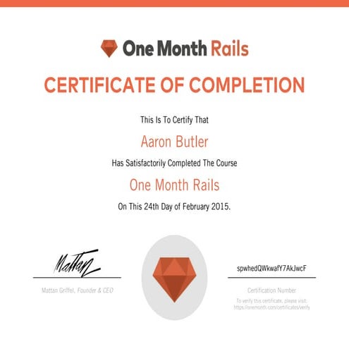 One-Month-Rails-Certification | PDF