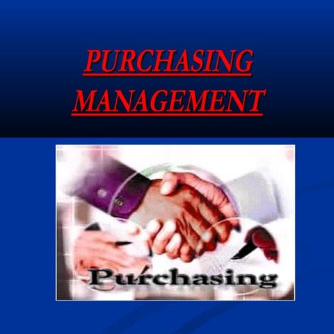 Purchasing management