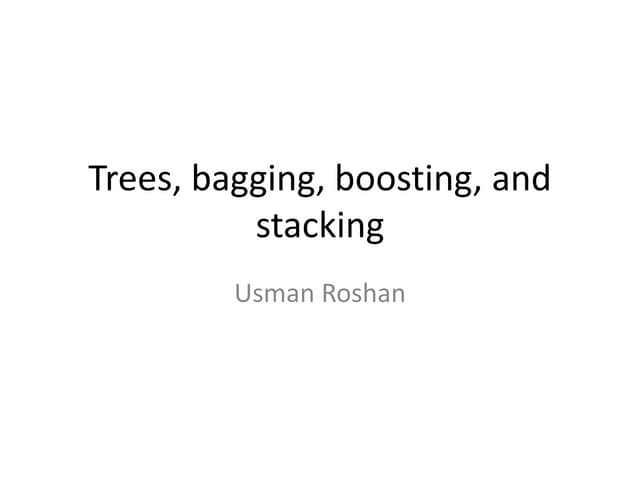 Using Tree algorithms on machine learning