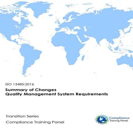 Transition to ISO 13485:2016