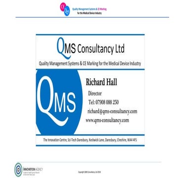 Richard Hall - Liverpool City Region SME workshop: Regulatory process and app...