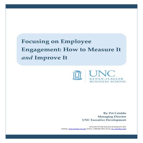 Focusing on Employee Engagement: How to Measure and Improve It