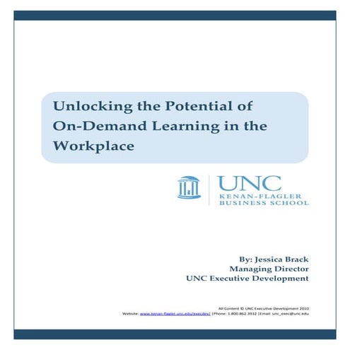 Unlocking the Potential of On-Demand Learning in the Workplace