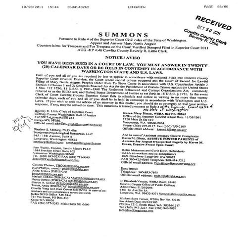 Form COL. Violation Warning. Denial of Rights Under Color of Law ...