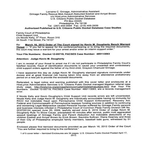 Form COL. Violation Warning. Denial of Rights Under Color of Law ...