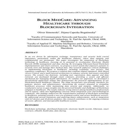 Block Medcare: Advancing Healthcare Through Blockchain Integration