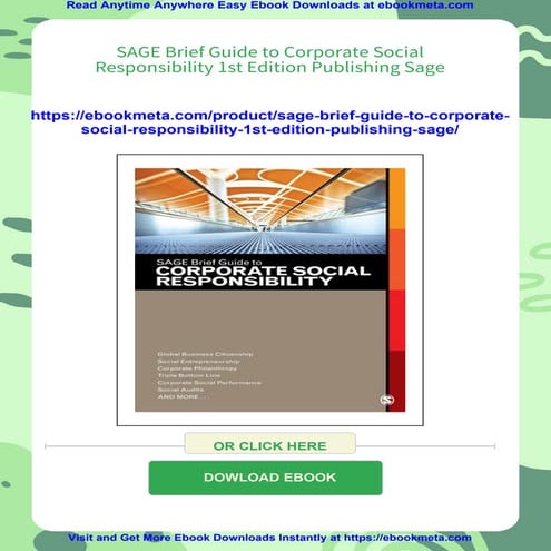 Sustainable Development Goals and Corporate Social Responsibility | PPTX