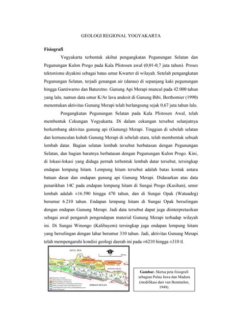 Struktur batuan di Lembah Ngingrong Yogyakarta