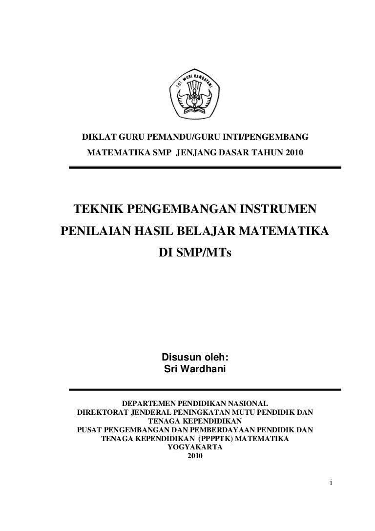 135928077 Instrumen Penilaian Mat Smp