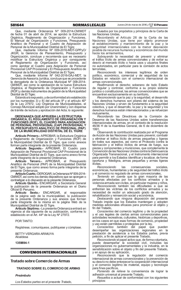 Tratado sobre Comercio de Armas