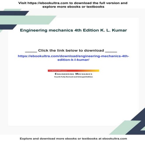 Engineering mechanics 4th Edition K. L. Kumar