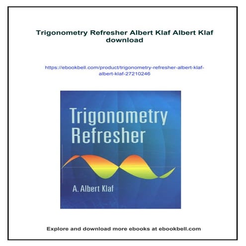 Trigonometry Refresher Albert Klaf Albert Klaf
