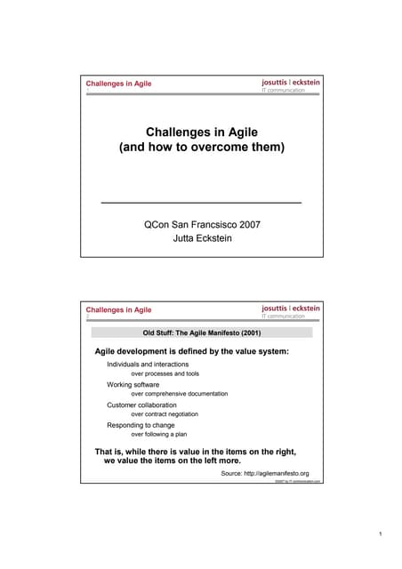 Introduction Challenges In Agile And How To Overcome Them