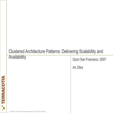 Clustered Architecture Patterns Delivering Scalability And Availability