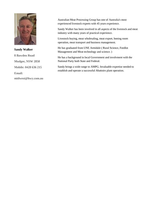 Sandy Walker presentations