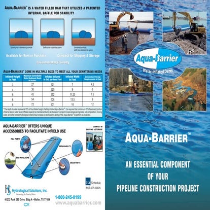 Aqua-Barrier Pipeline Literature