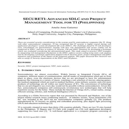 SECURETI: Advanced SDLC and Project Management Tool for TI (Philippines)