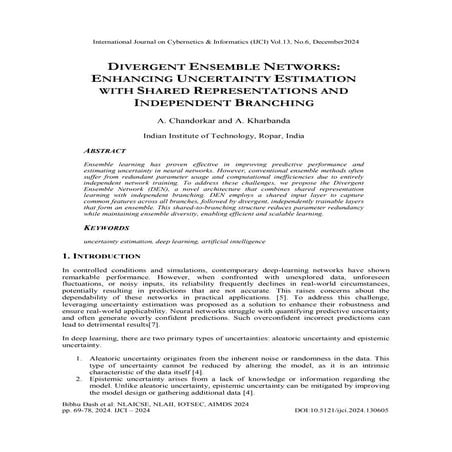 Divergent Ensemble Networks: Enhancing Uncertainty Estimation with Shared Rep...