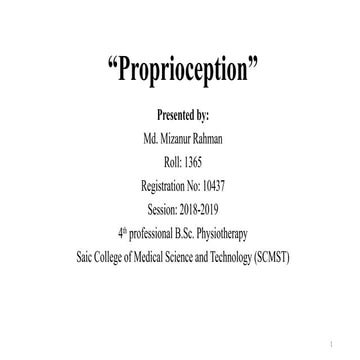 Proprioception | PPTX