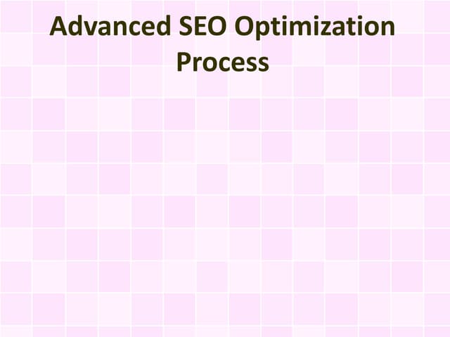 Advanced SEO Optimization Process