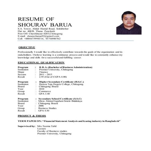CV SHOURAV | DOCX